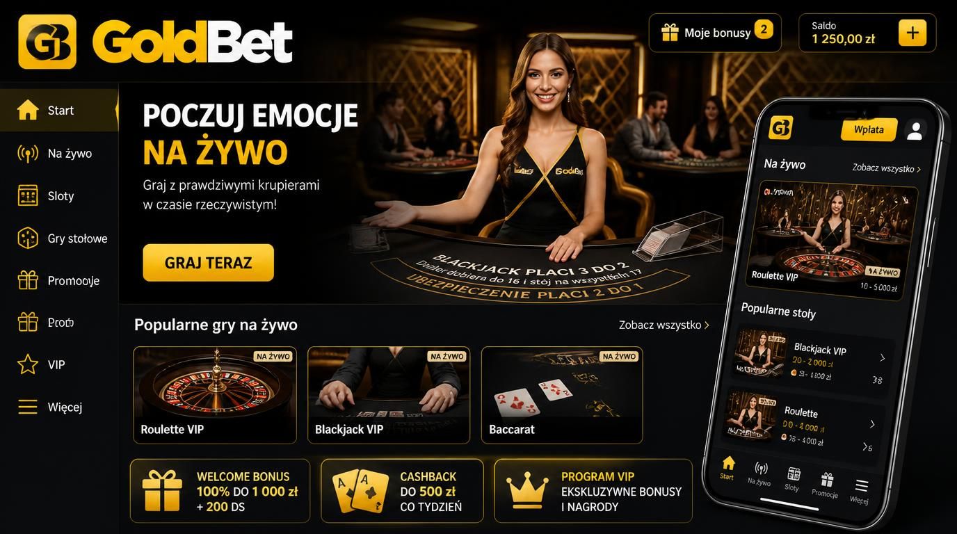 Gracz korzystający z Live Casino w aplikacji na telefonie