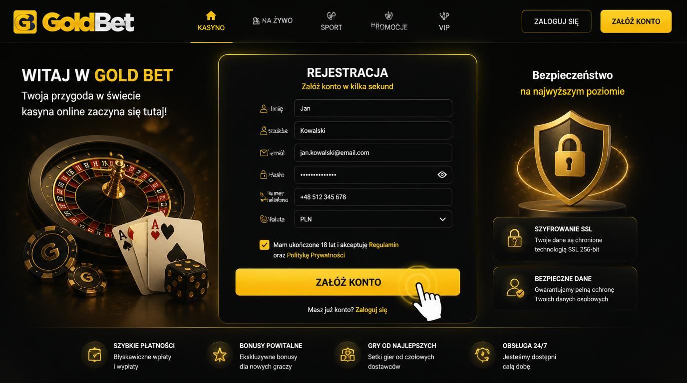  Formularz rejestracji chroniony ikoną bezpieczeństwa 
